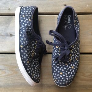 7 Keds Taylor Swift Champion Gold Heart Twill Blue Lace Up Sneakers Runners